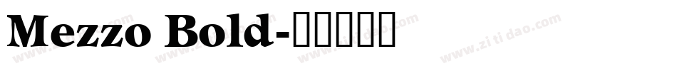 Mezzo Bold字体转换